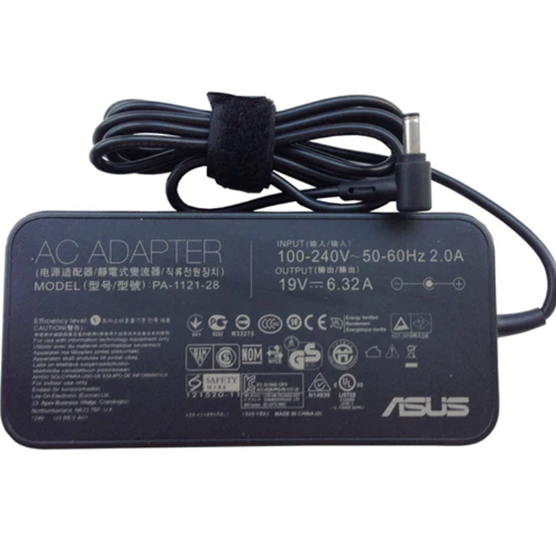 Original ASUS 120W 19V 6.32A Slim Laptop AC Adapter PA-1121-28 for Asus N750 N500, 5.5*2.5mm